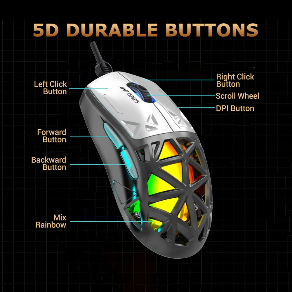 Ant Esports USB Gaming Keyboard Mouse Combo THUNDER 10 RGB view 3